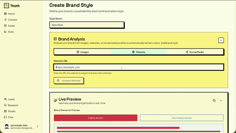 Brand Intelligence Dashboard Preview