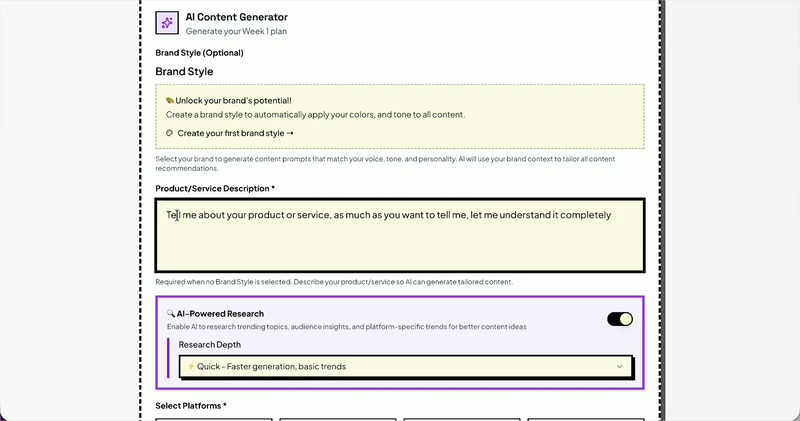 Content Planner preview